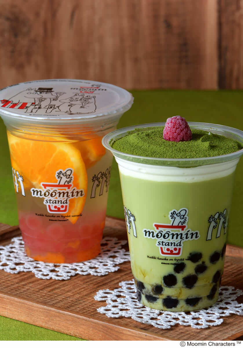 ムーミンスタンド「抹茶クリームチーズ/オレンジレモネード」