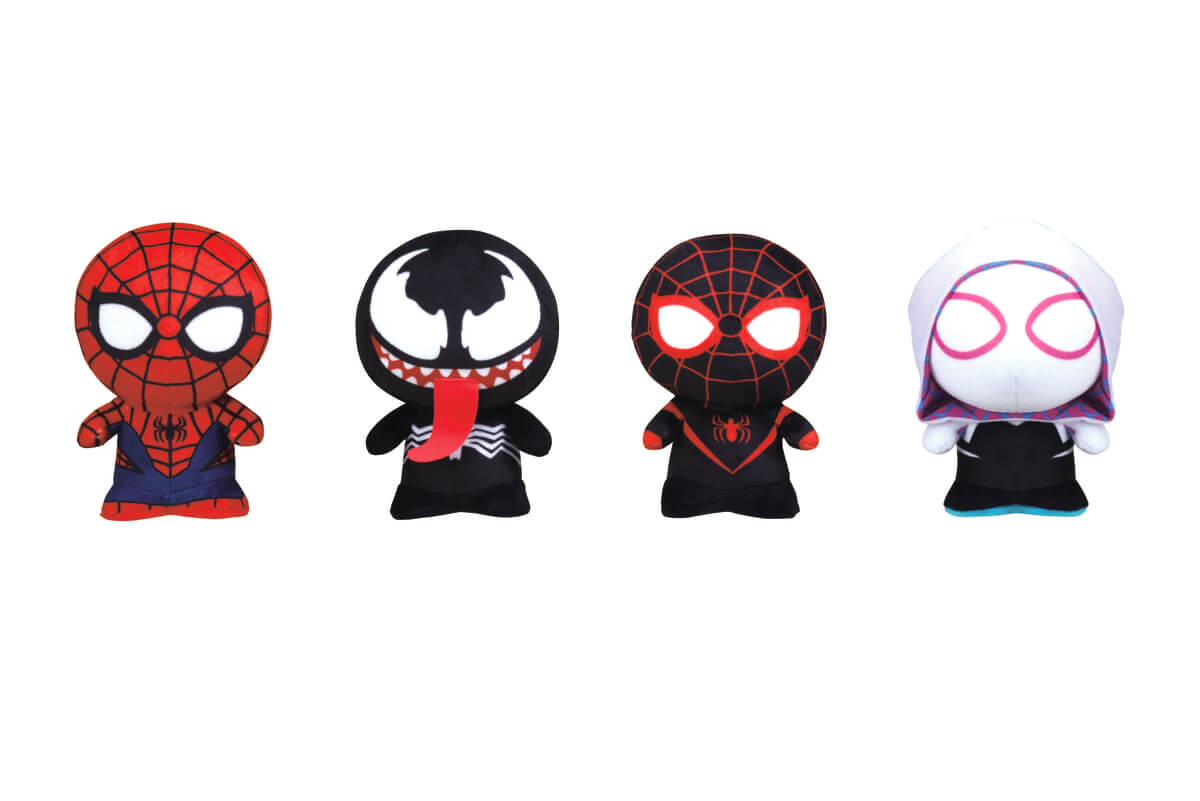 スパイダーマン　moipon　エクストラぬいぐるみ-スパイダーマンヴェノムマイルス・モラレススパイダー・グウェン-