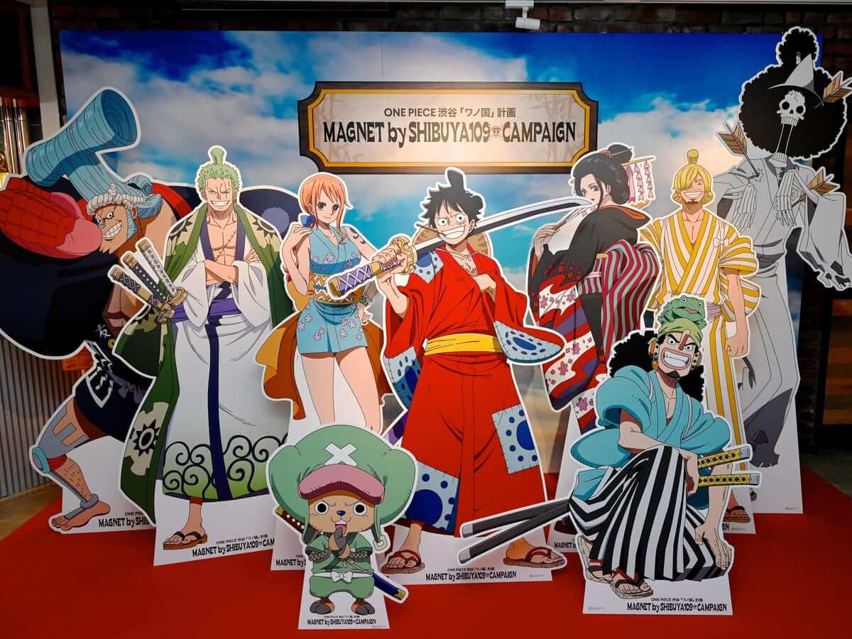 アニメ放映20周年記念 One Piece 渋谷 ワノ国 計画 Magnet By