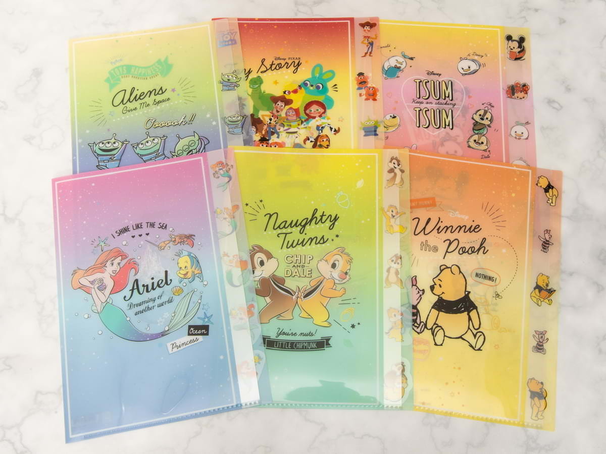 サンスター文具 ディズニー「キャラパレ ダイカットクリアファイル5P」