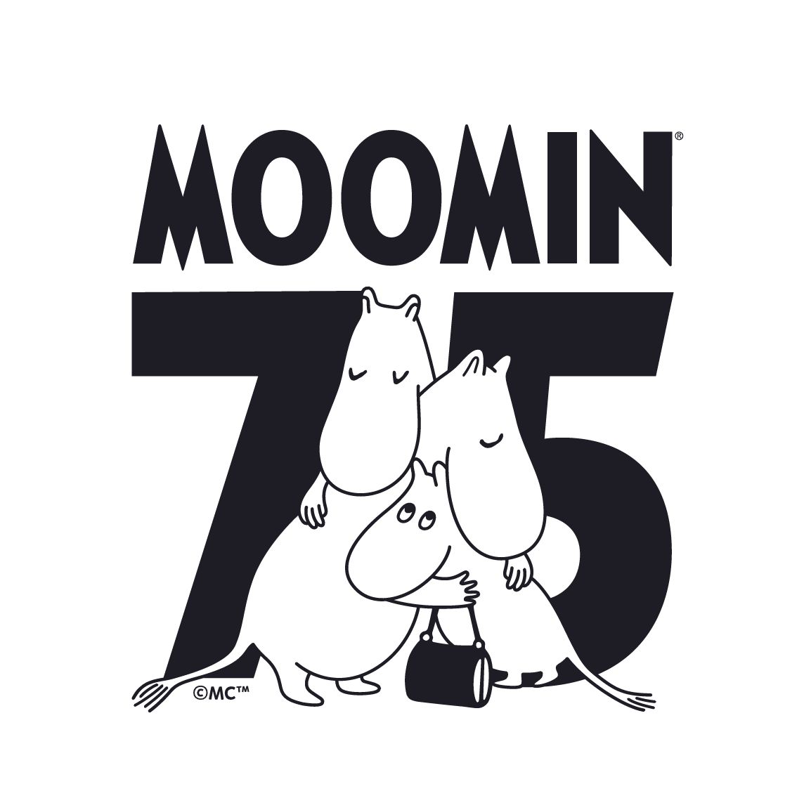 ムーミン75周年　ロゴ