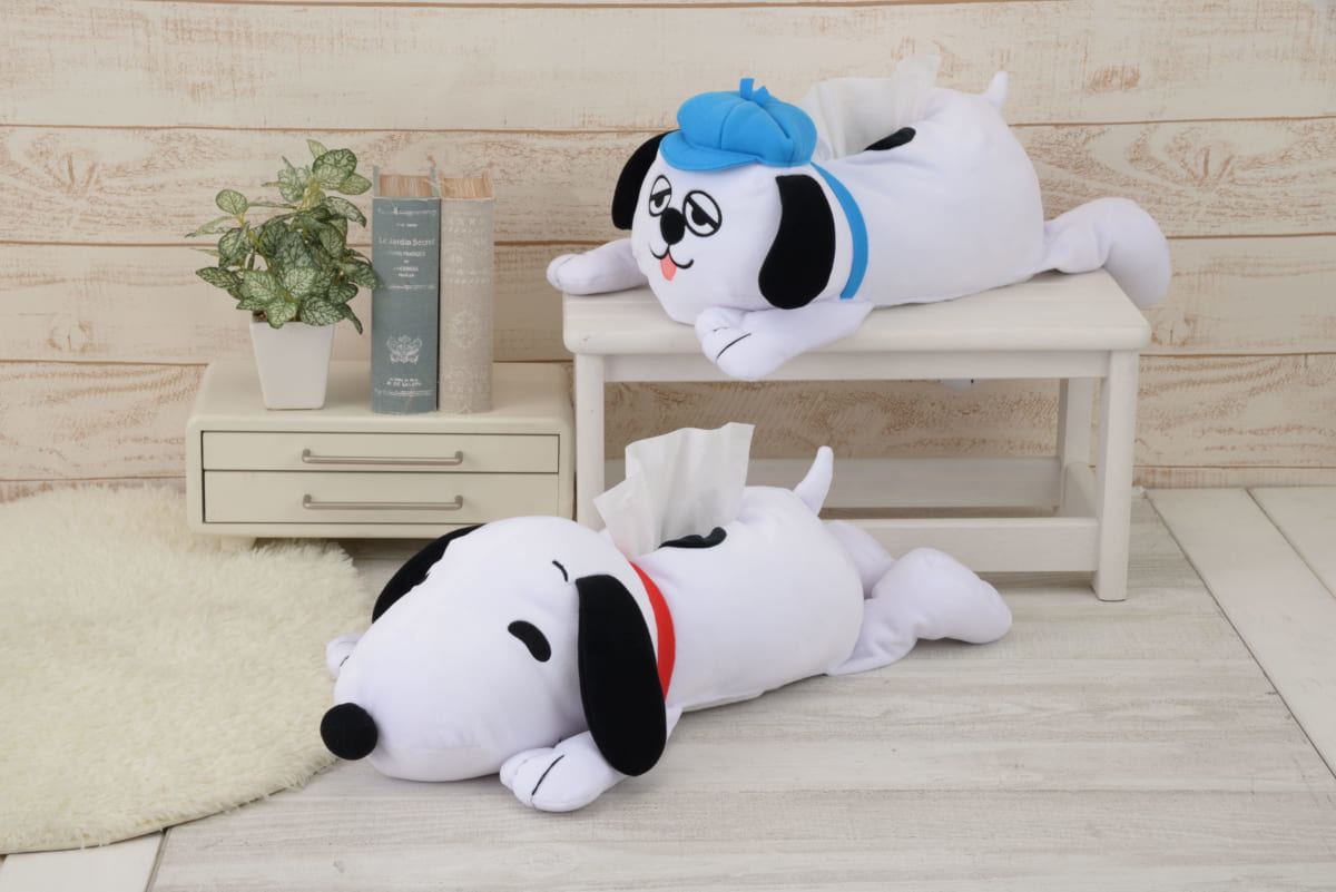 SNOOPY プレミアム寝そべりティッシュボックスカバー