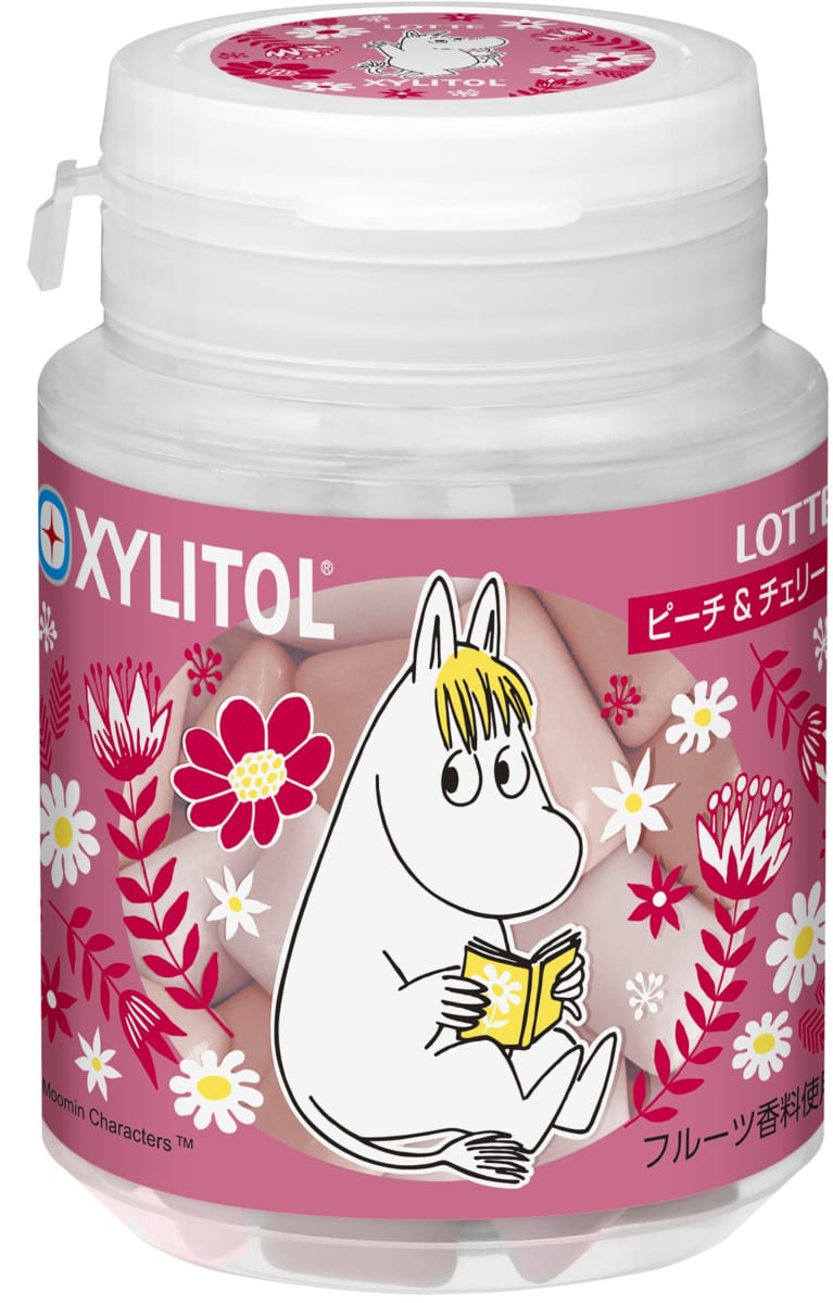 ロッテ キシリトールガム ピーチ チェリー スノークのお嬢さんデザイン Dtimes