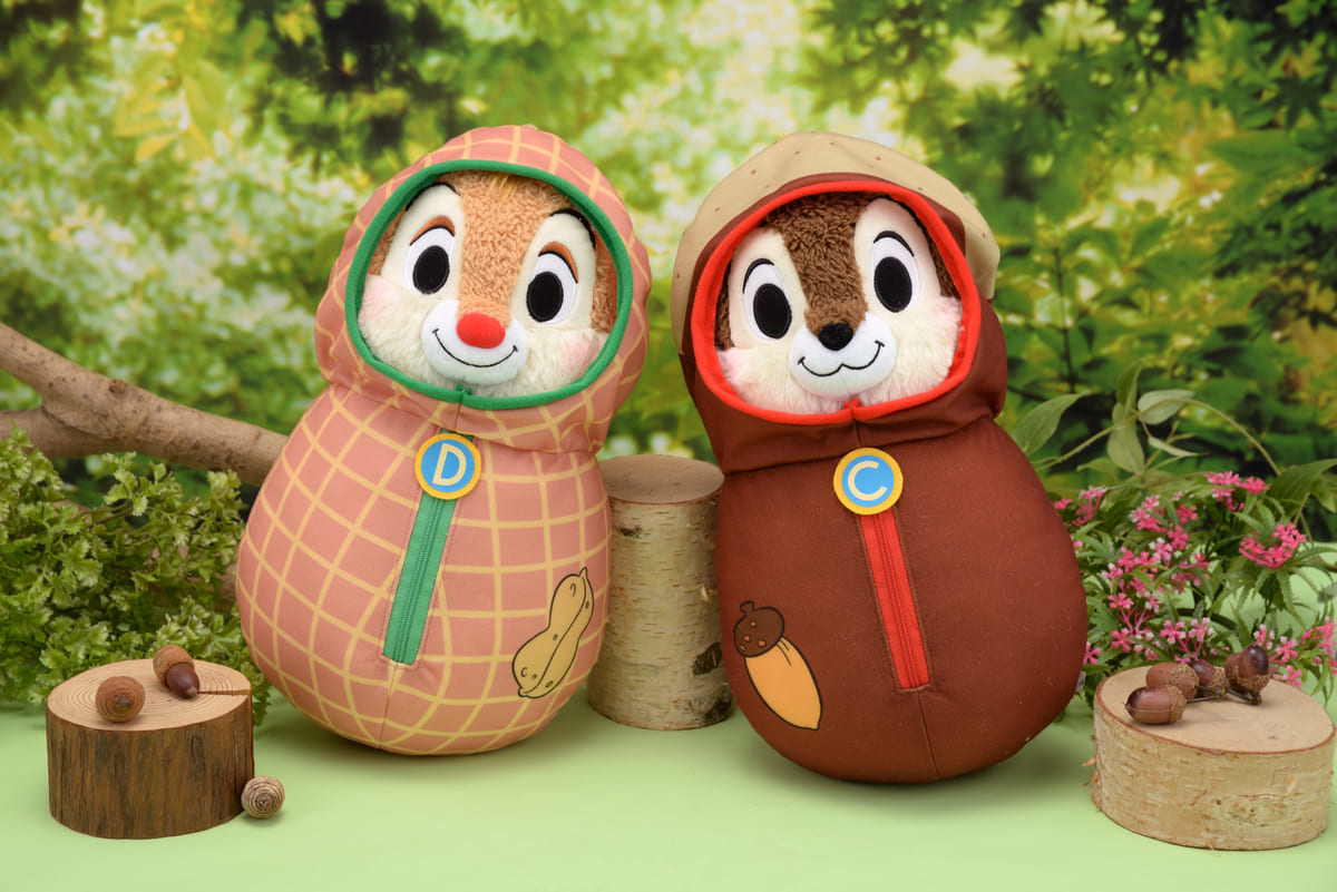 チップ&デール　赤いほっぺ　スペシャルどんぐり＆ピーナッツぬいぐるみ