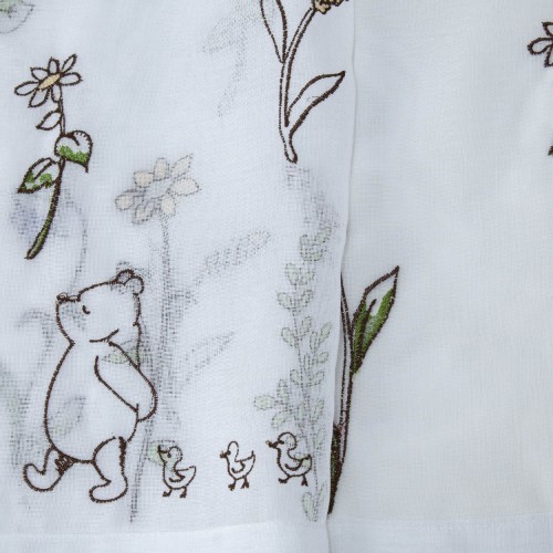 裾の草花刺繍がきれいなボイルカーテン　デザインアップ