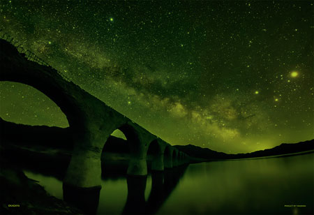 やのまん　ジグソーパズル　KAGAYA　幻の銀河橋（北海道）‐天の川とタウシュベツ川橋梁‐2