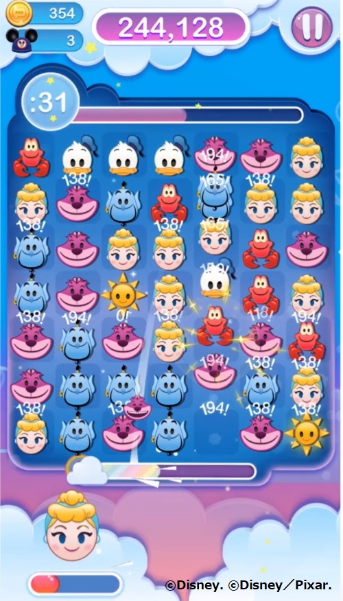 ディズニー emojiマッチ3