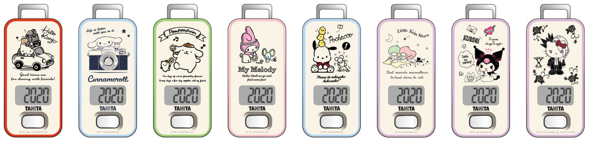 タニタ「サンリオキャラクター歩数計」一例