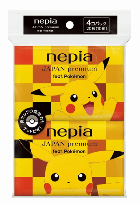ピカチュウパッケージのポケットティッシュ！ネピアJAPAN premium feat. Pokemon