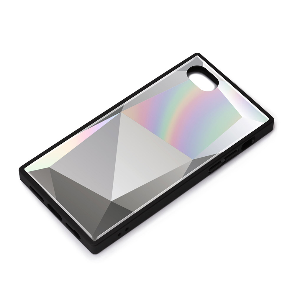  iPhoneSE（第2世代）用 ガラスハイブリッドケース ダイヤ ホワイト