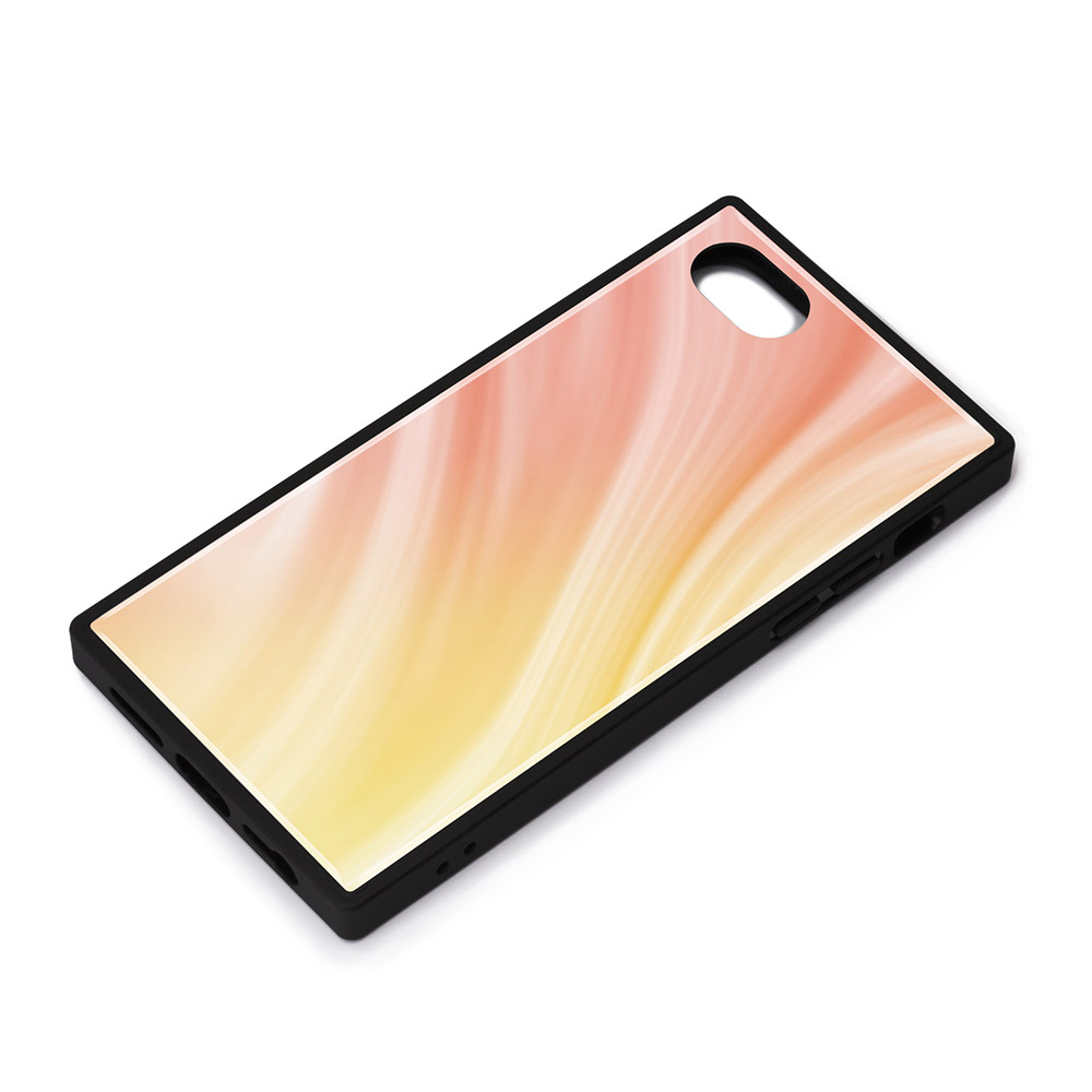  iPhoneSE（第2世代）用 ガラスハイブリッドケース オレンジ