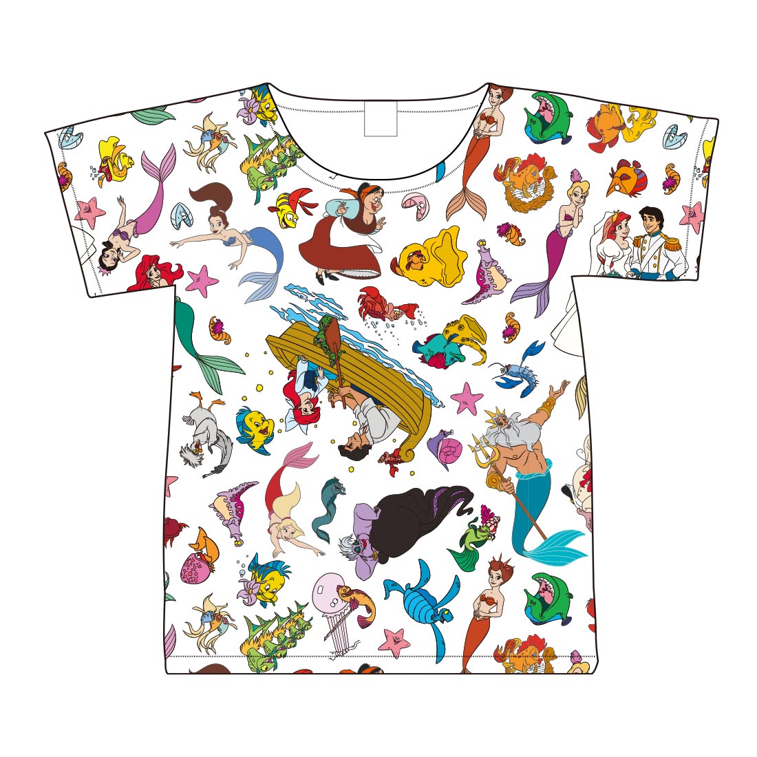 リトル・マーメイド/Tシャツ/オールスター（Mサイズ）