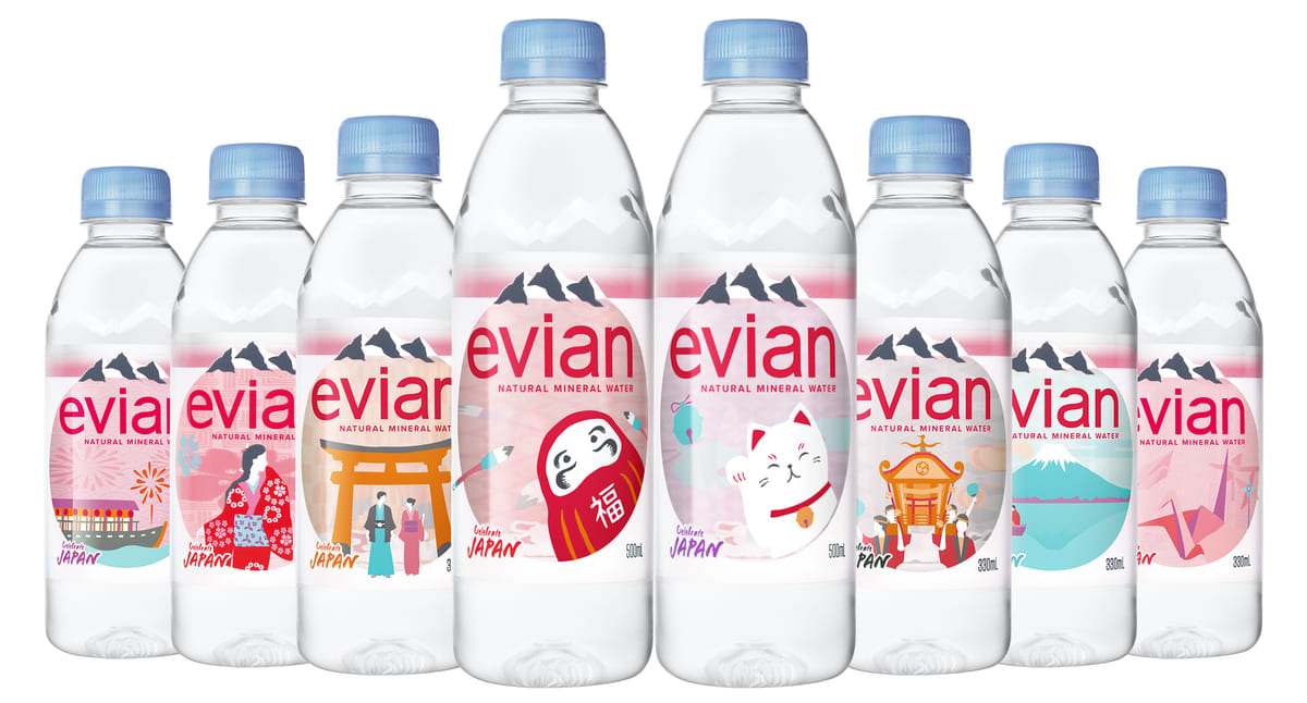 エビアン ありがとう 日本で35年 限定デザインボトル