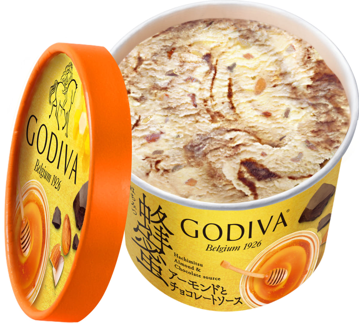 ゴディバ カップアイス 「蜂蜜アーモンドとチョコレートソース」