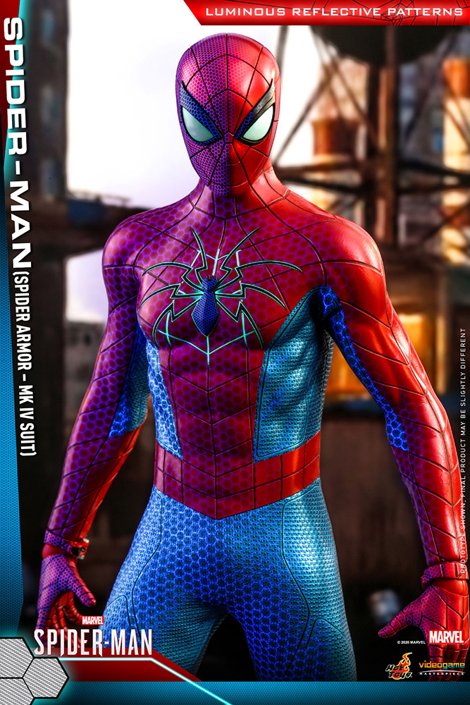 ８ホットトイズ【ビデオゲーム・マスターピース】『Marvel’s Spider-Man』1/6スケールフィギュア スパイダーマン（スパイダー・アーマーMK IVスーツ版）