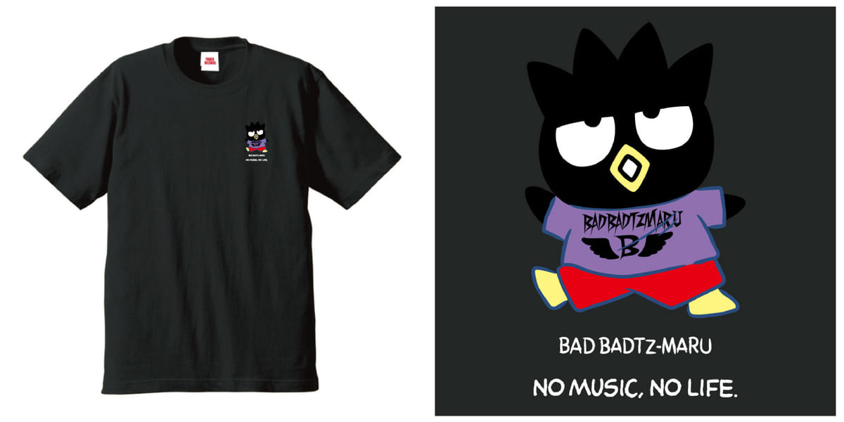 T-shirts ブラック バッドばつ丸
