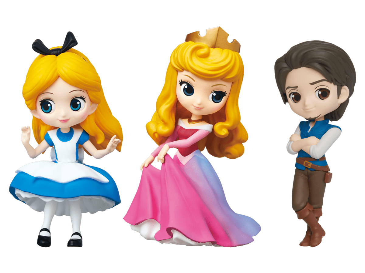 バンプレスト ディズニー「Disney Characters Q posket petit -Alice・Princess Aurora・Flynn Rider-」集合