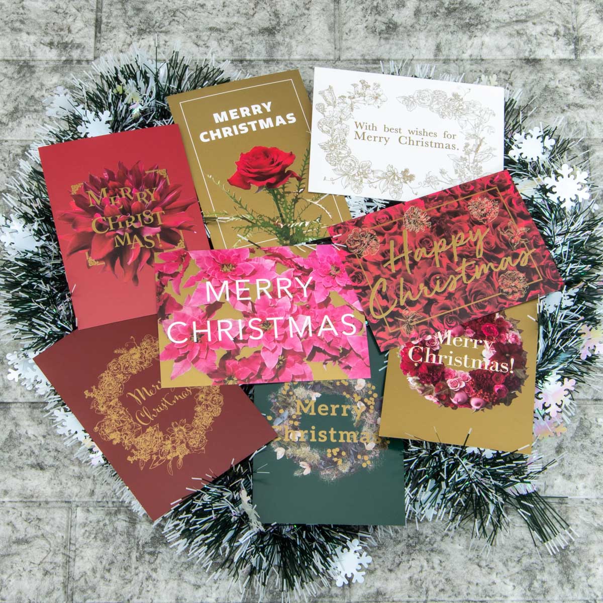 ダイゴー「日比谷花壇のフラワークリスマスカード」