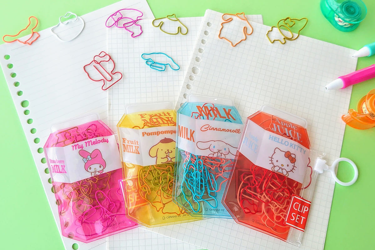 あすなろ舎「サンリオキャラクター ケース入りクリップセット」