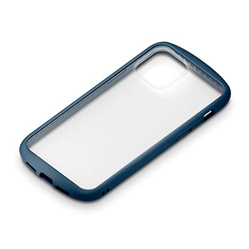 iPhone12用ガラスフタケースラウンドタイプ ネイビー