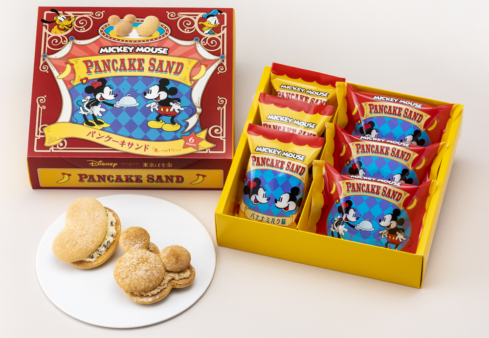ミッキーマウス パンケーキサンド 見ぃつけたっ がオンライン通販に登場 Disney Sweets Collection By 東京ばな奈 Dtimes