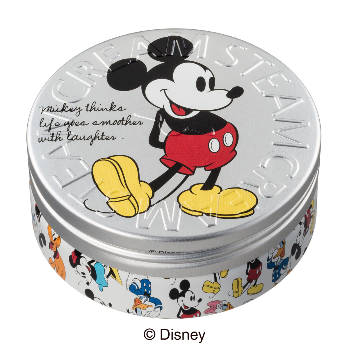 ミッキーマウスと おしゃれキャット のマリーが復刻版として登場 スチームクリーム ディズニー デザイン缶 Dtimes