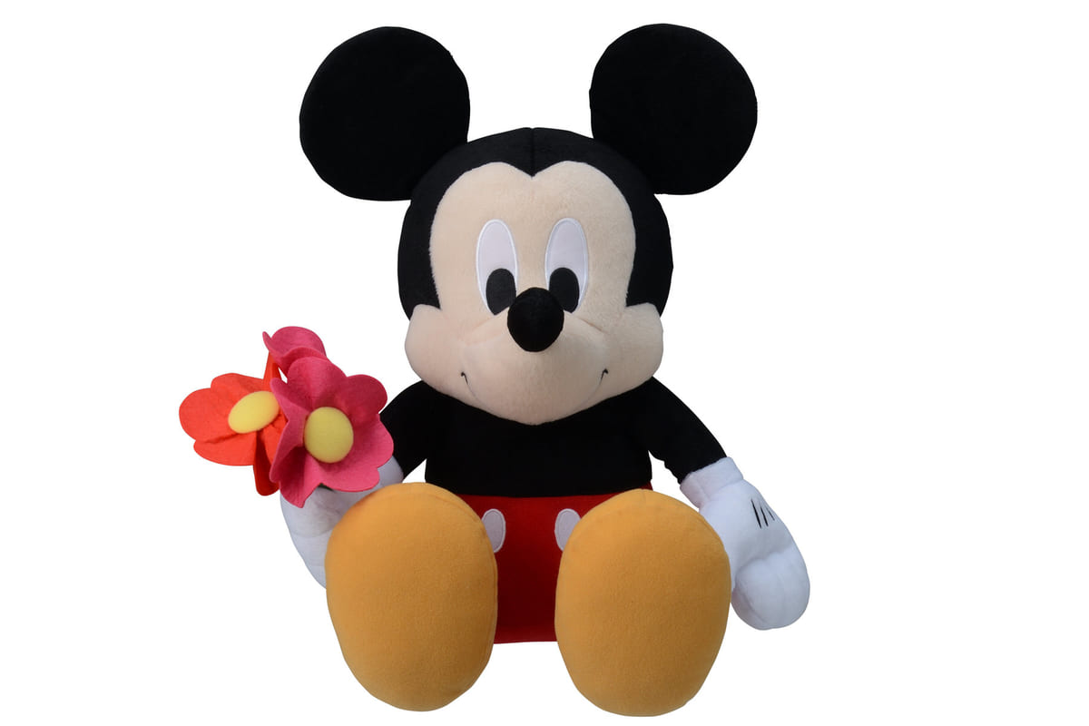 ミッキーマウス　メガジャンボお花と一緒ぬいぐるみ