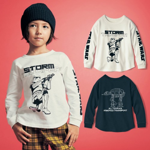 At At ウォーカーとストームトルーパー ベルメゾン スター ウォーズ 裾ラウンド長袖ｔシャツ Dtimes