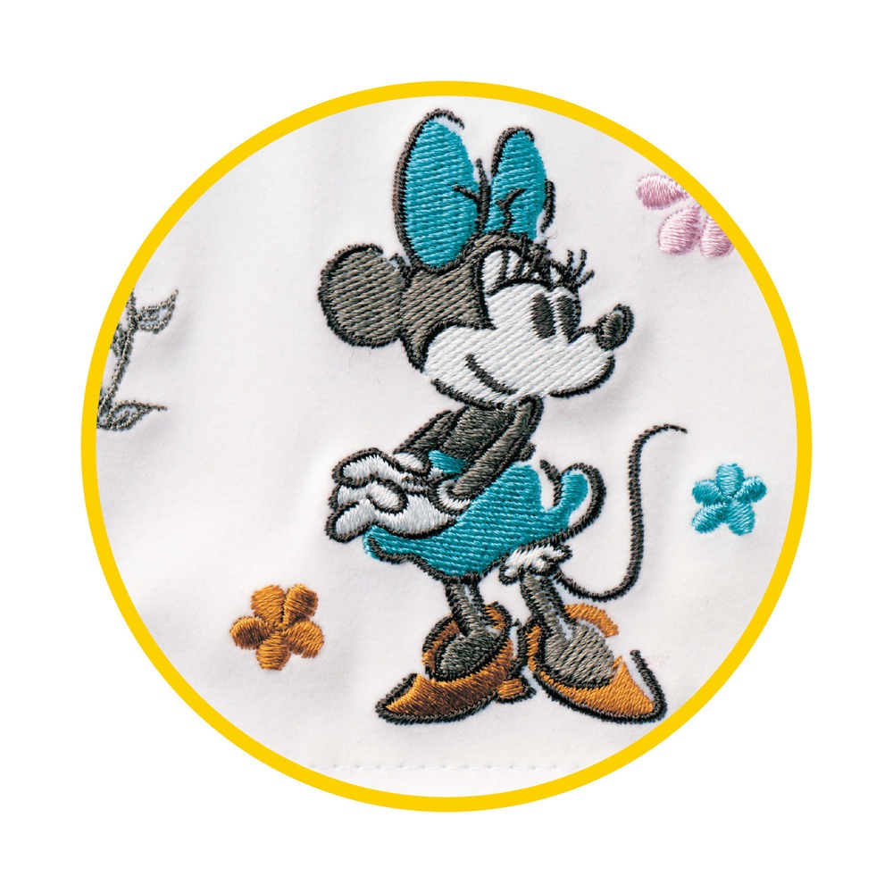 特別な日のために　スペシャル名前旗　ミニー　ホワイト　デザインアップ