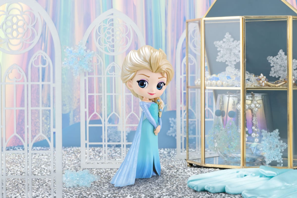 艶やかなブロンドヘアのエルサ バンプレスト Q Posket Disney Characters Elsa Glitter Line Dtimes