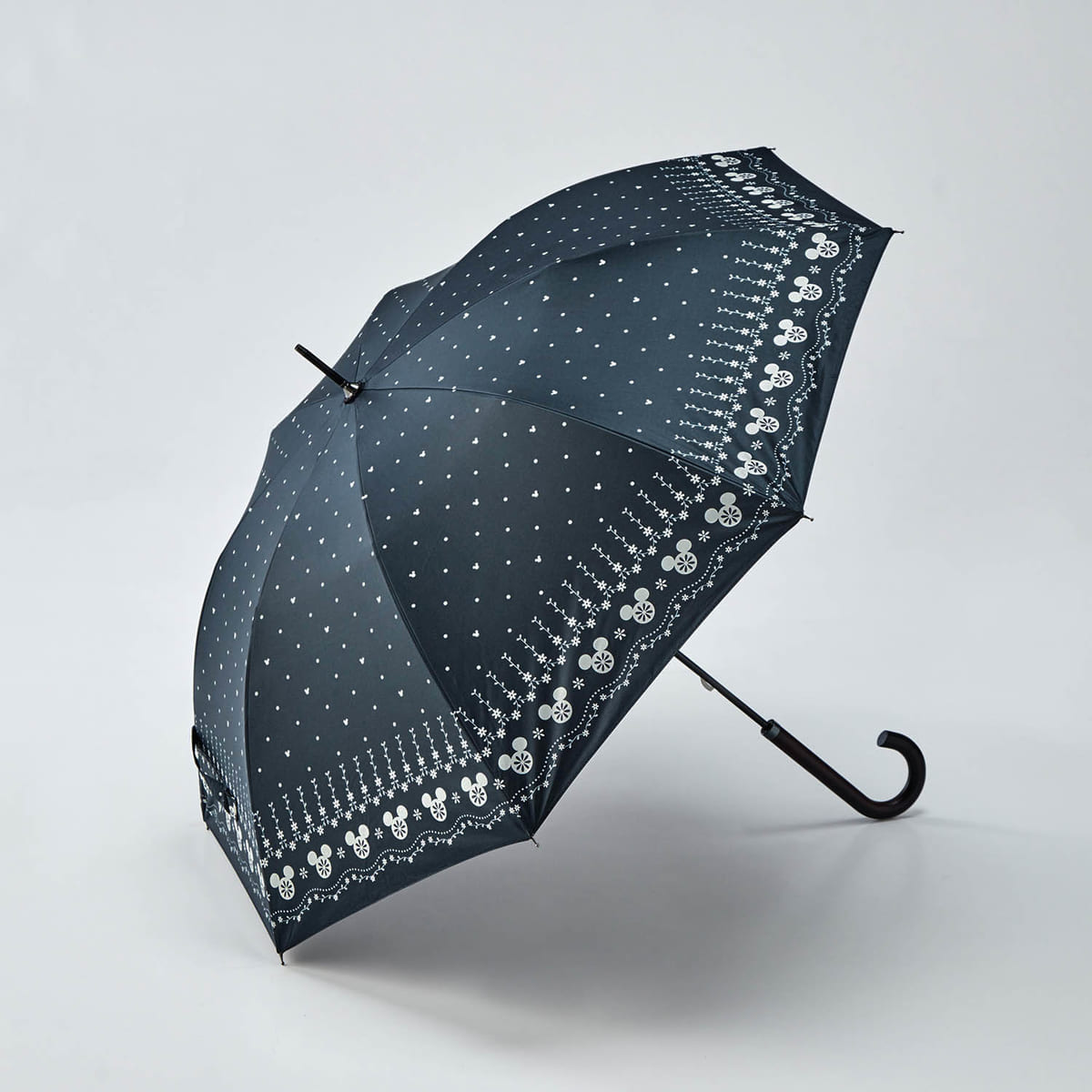 二重張り１級遮光晴雨兼用日傘５５ｃｍ　ブラック