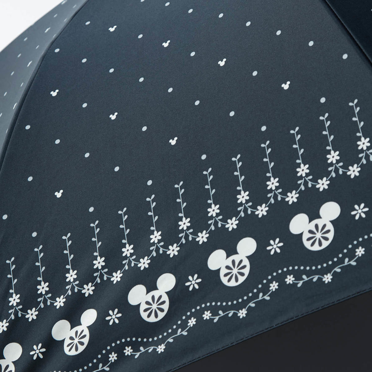 二重張り１級遮光晴雨兼用日傘５５ｃｍ　ブラック　デザインアップ