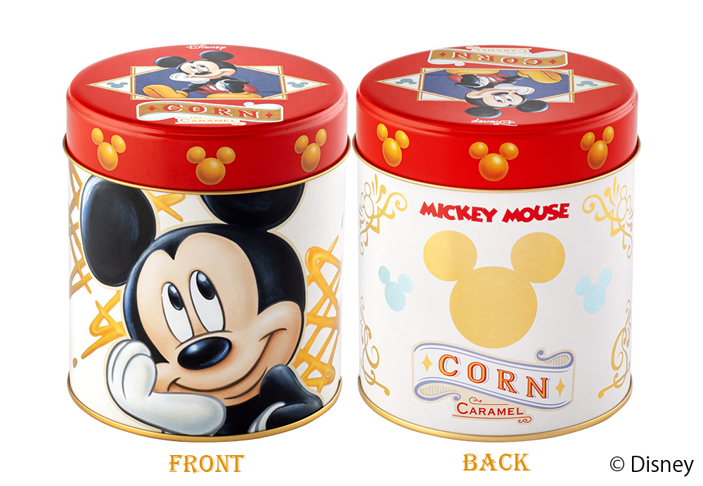 ミッキーマウス/コーン キャラメル味　スペシャル缶パッケージ