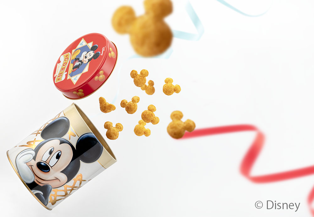 ミッキーマウス/コーン キャラメル味　スペシャル缶パッケージ　イメージ