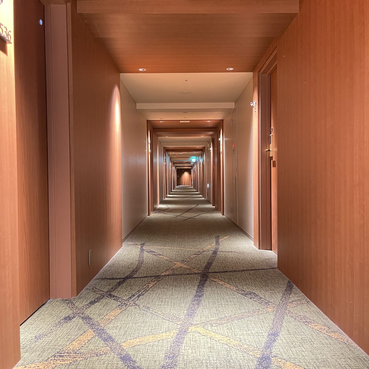アニメに登場したホテルのモデルとなったリーガロイヤルホテル京都の客室フロア