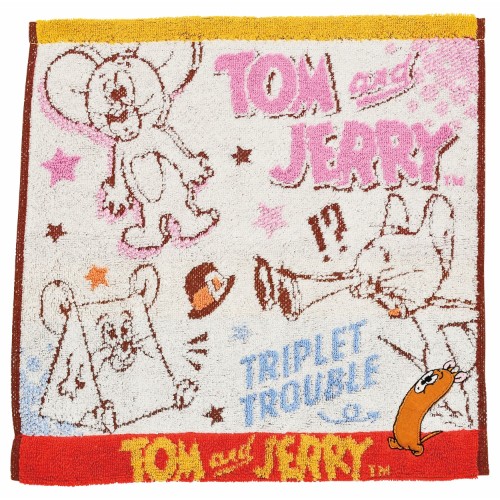 ベルメゾン「トムとジェリー」アップリケ刺繍タオル10