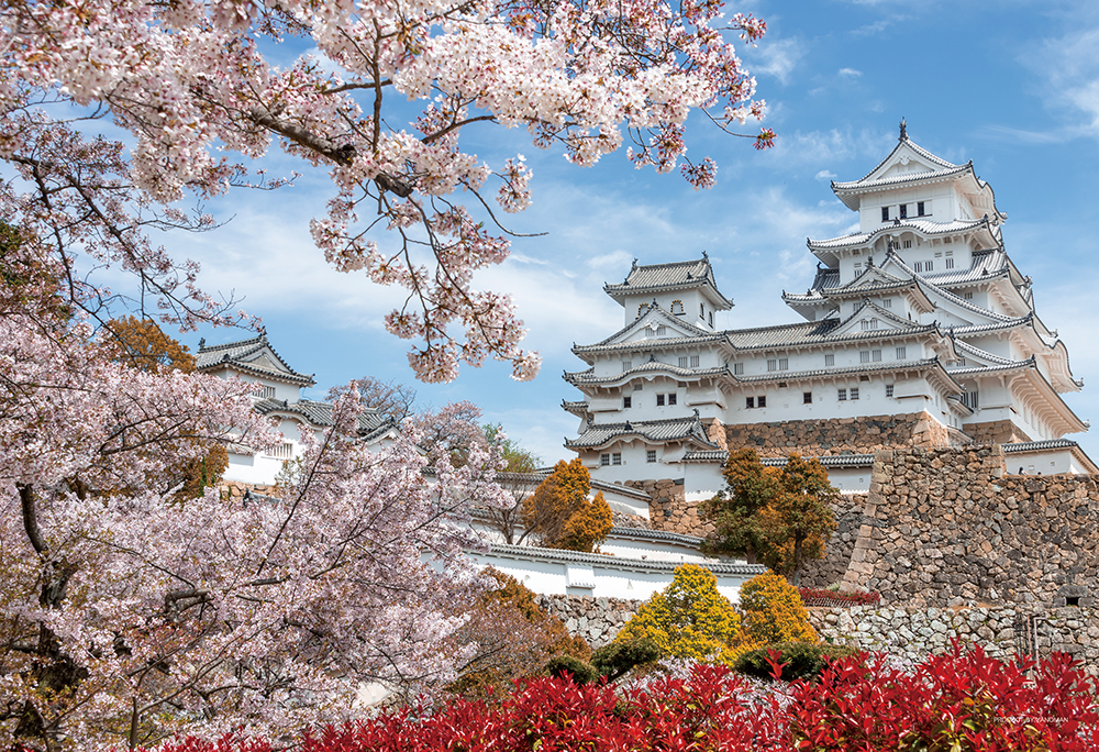 桜時の姫路城（兵庫）