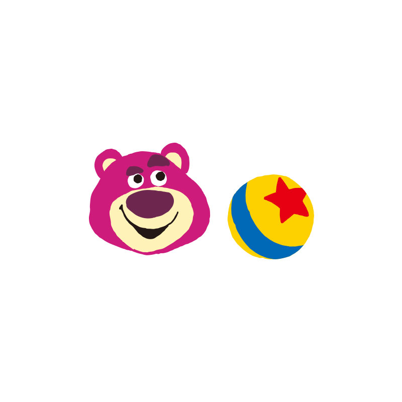 トイ・ストーリー/2Pセットワッペン/ロッツォ＆ピクサーボール