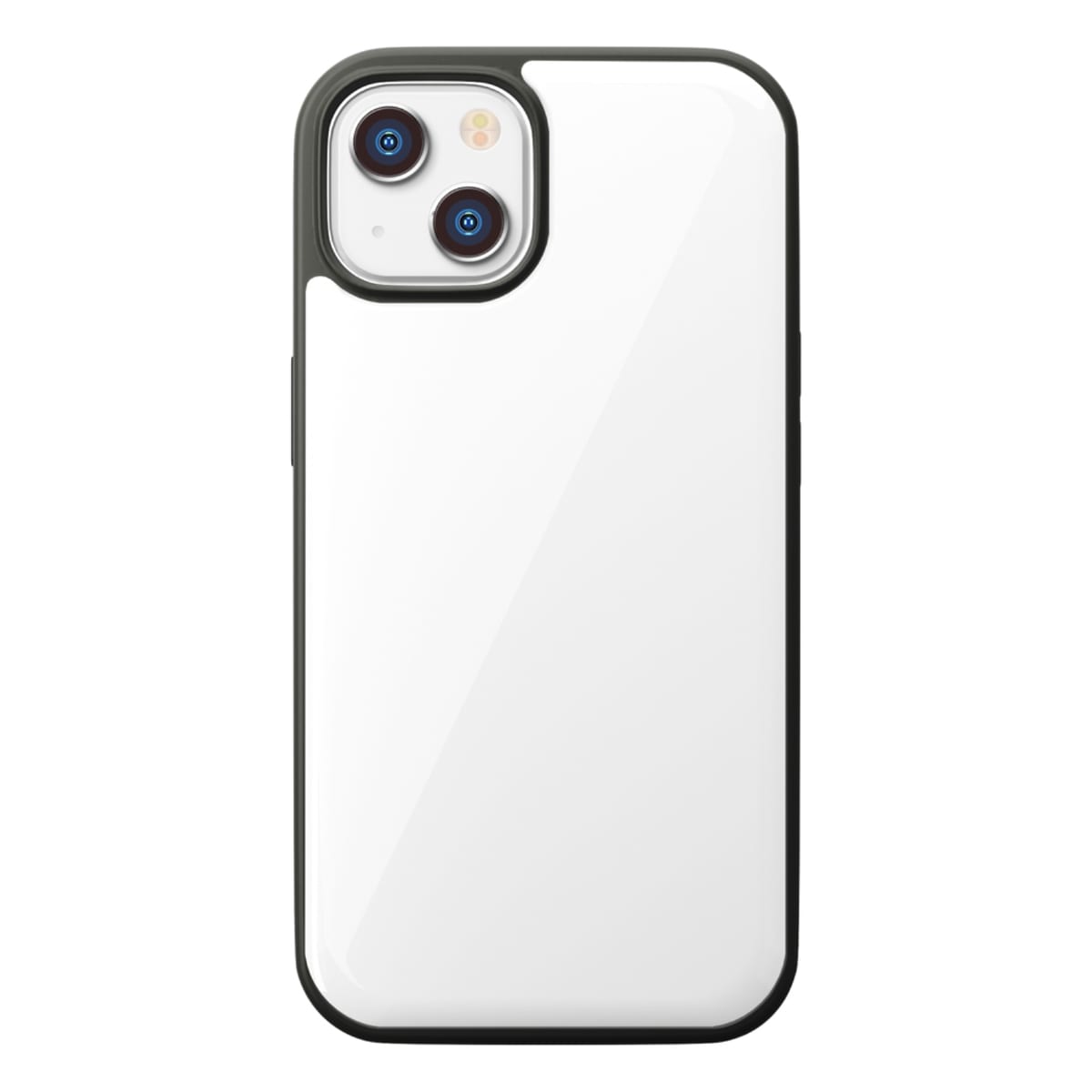iPhone 13 mini/13/13 Pro用 ハイブリッドタフケース　ホワイト背面