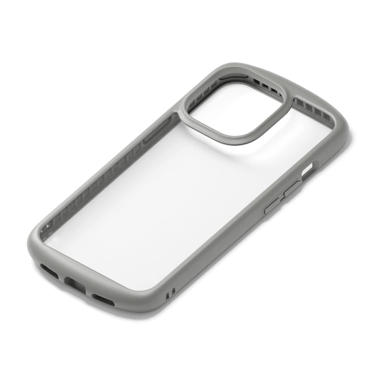 iPhone 13 mini用 ガラスタフケース ラウンド グレー1