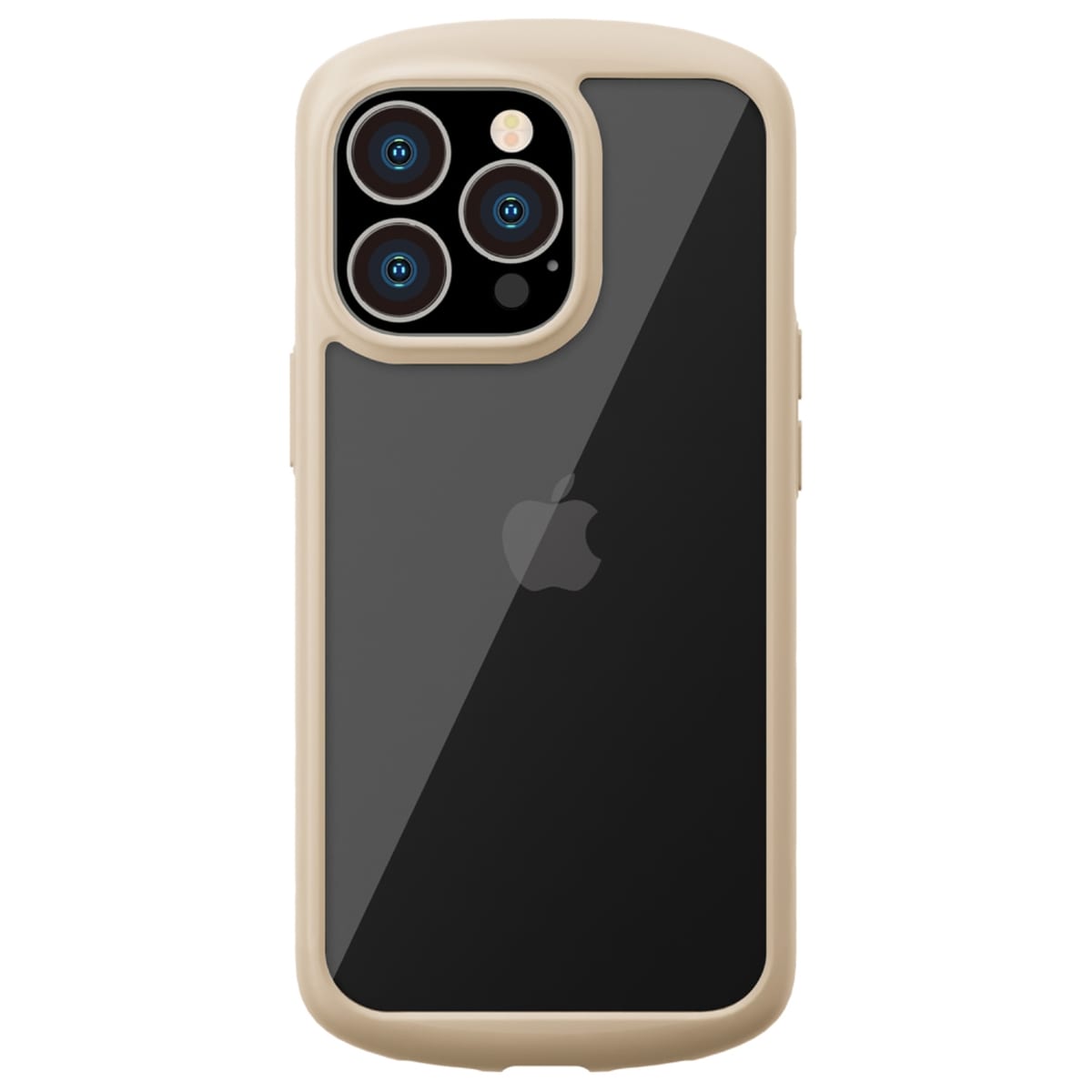iPhone 13 mini用 ガラスタフケース ラウンド ベージュ3