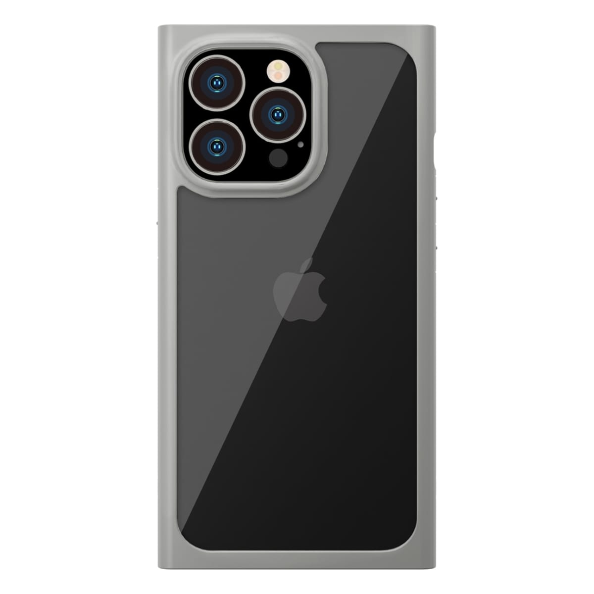 iPhone 13 mini用 ガラスタフケース スクエア グレー3