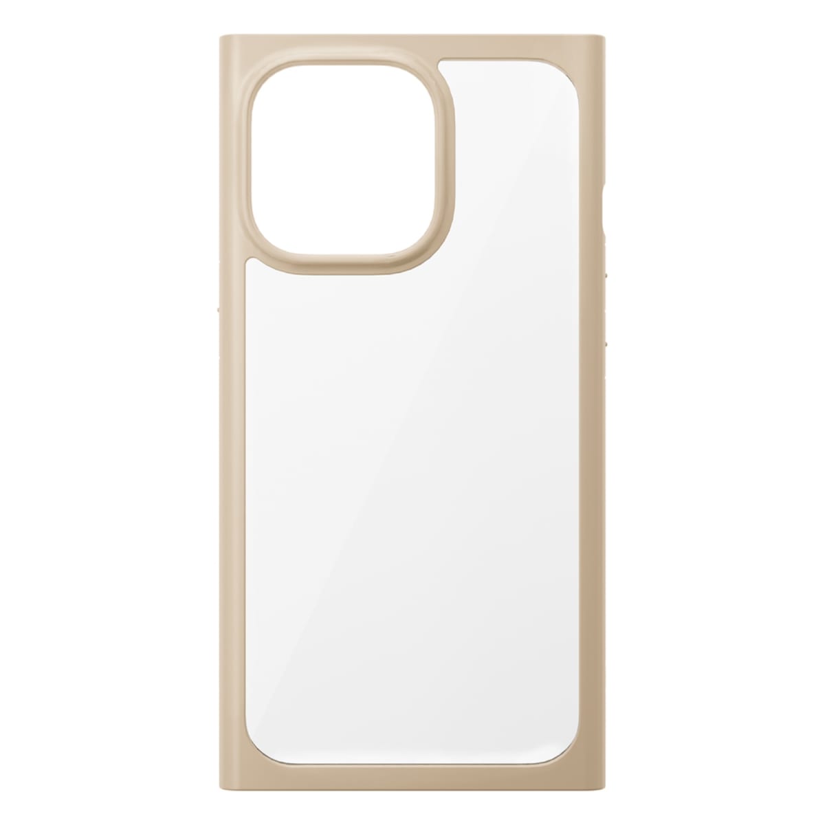 iPhone 13 mini用 ガラスタフケース スクエア ベージュ2