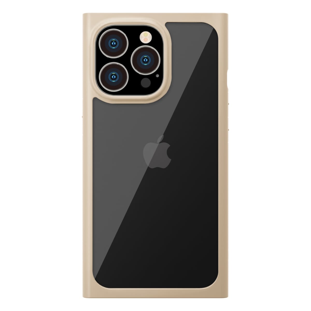  iPhone 13 mini用 ガラスタフケース スクエア ベージュ3