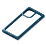 iPhone 13 mini用 ガラスタフケース スクエア ネイビー1