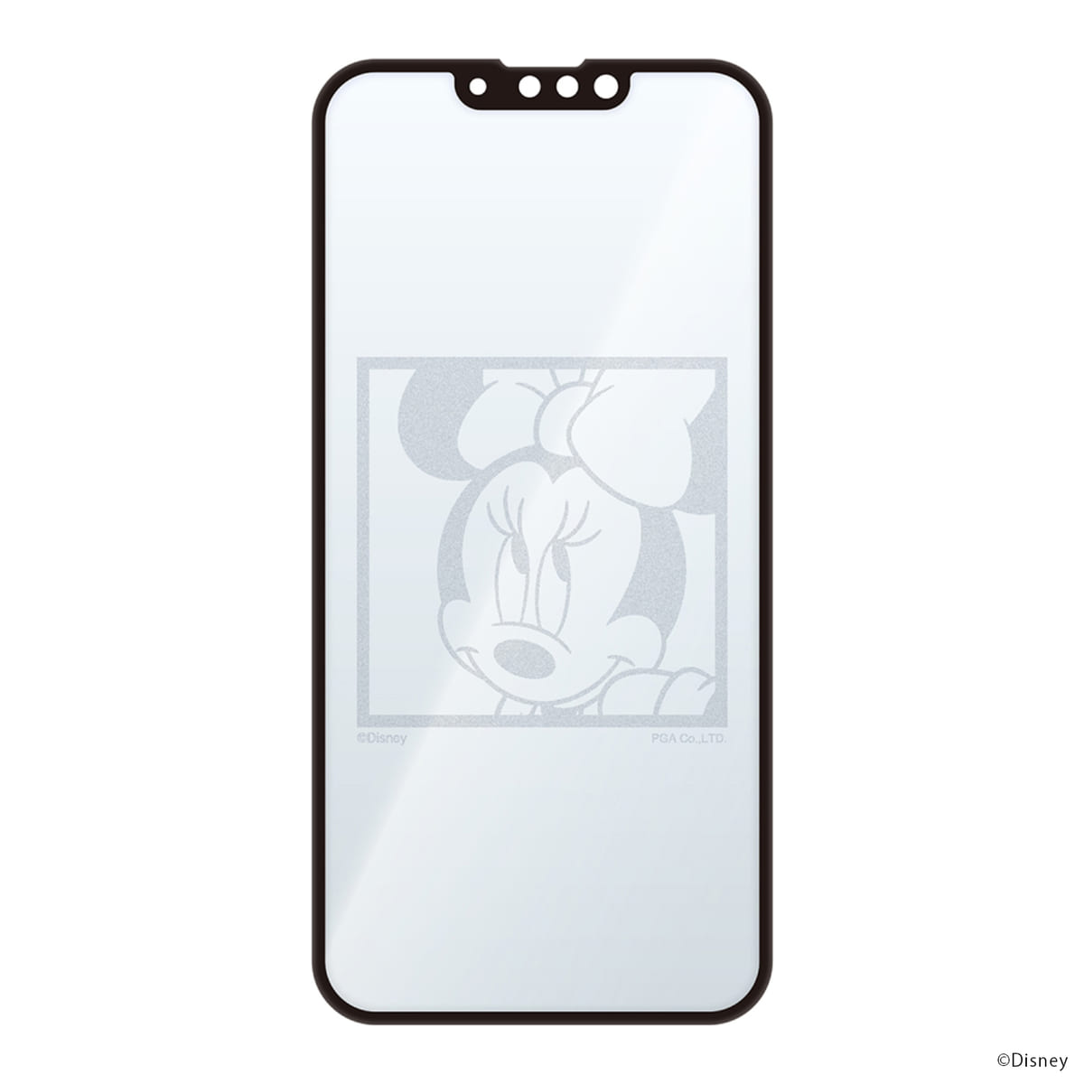 PGA iPhone 13/13 Pro用 抗菌液晶全面保護ガラス [ミニーマウス]