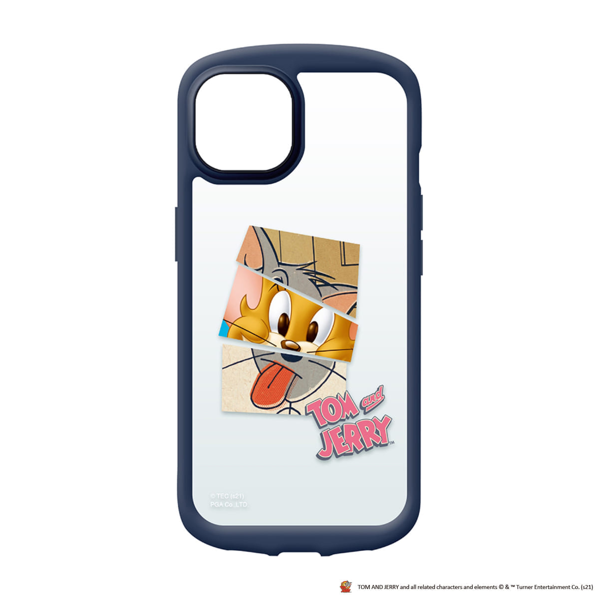 『トムとジェリー』iPhone 13用 ガラスタフケース(背面)
