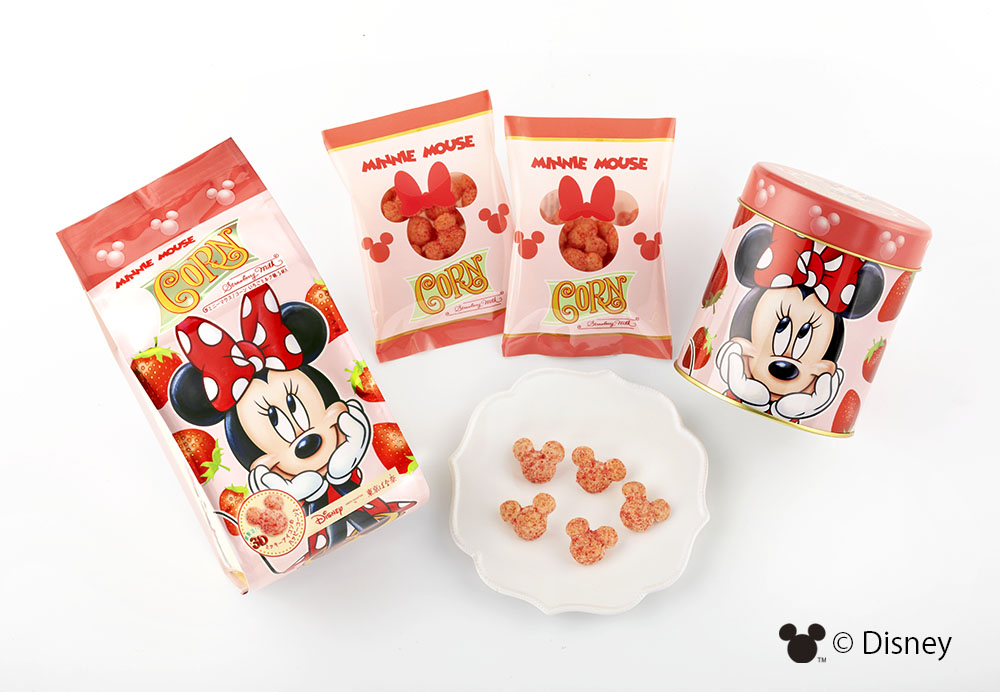 Disney SWEETS COLLECTION by 東京ばな奈『ミニーマウス/コーン いちごミルク味』スペシャル缶＆袋