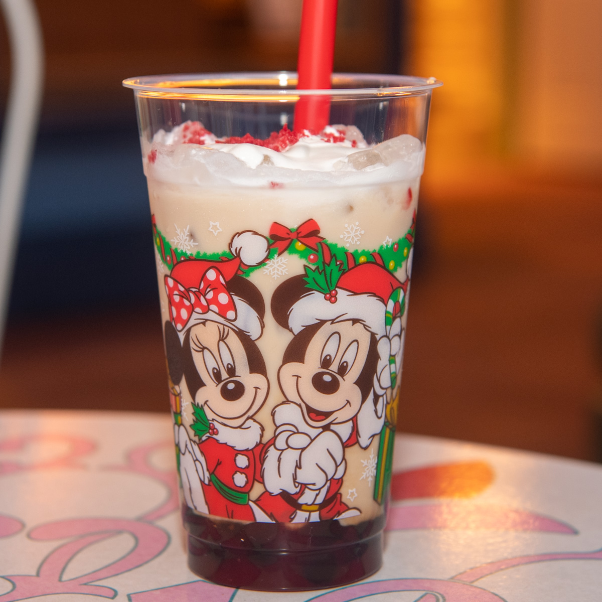 東京ディズニーランド ディズニー クリスマス21 アイスタピオカミルクティー ホワイトチョコシロップ 2 Dtimes