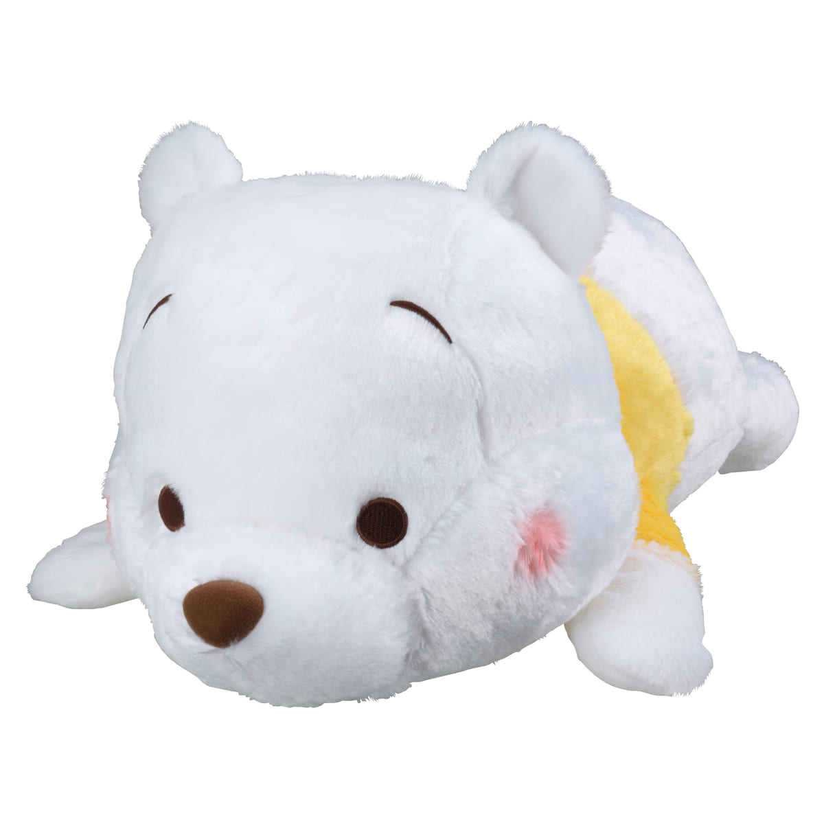 くまのプーさん 赤いほっぺ 寝そべり ギガジャンボホワイトぬいぐるみ